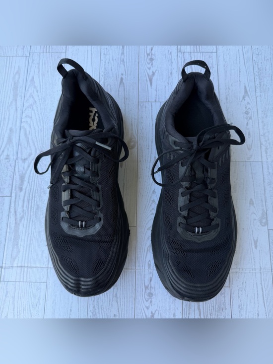 Hoka, Hoka One, Bondi 6, Triple Black, Running Shoes, Tennis Shoes | Men’s 12
